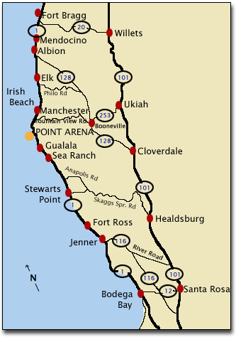 Northern California Travel Map